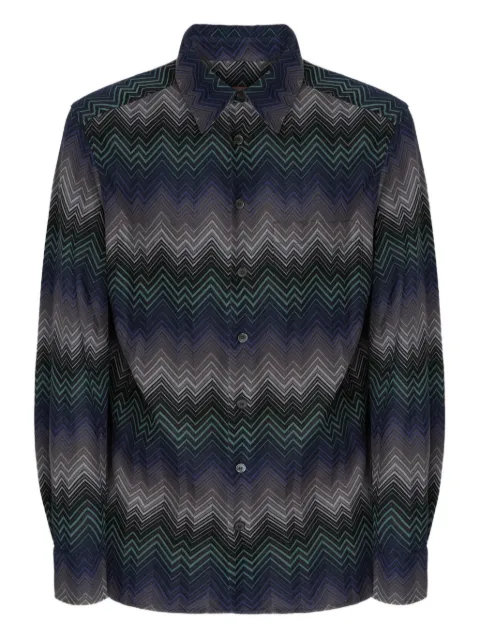 Missoni chevron-pattern long-sleeved shirt