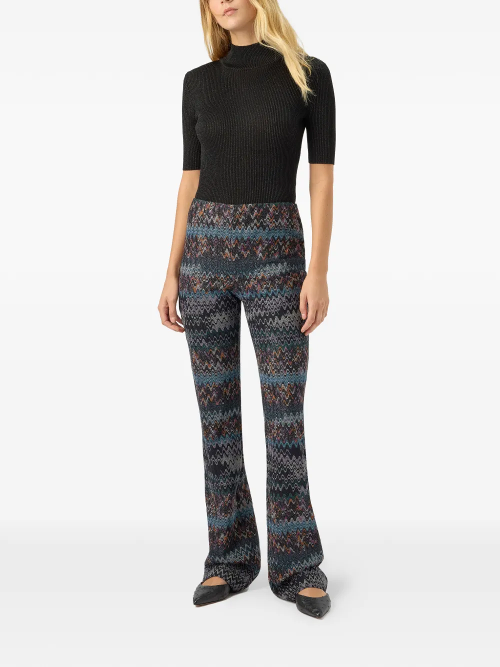 Missoni flared trousers - Zwart