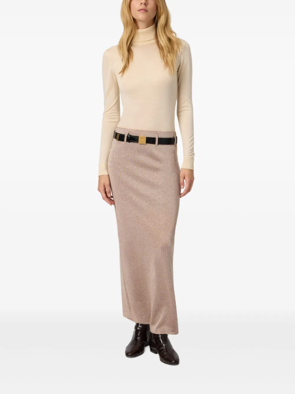 Missoni Gebreide metallic rok - Roze