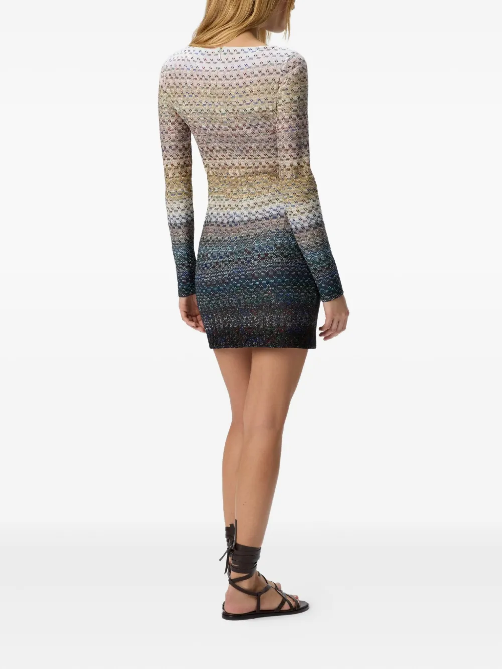 Missoni Ombré mini-jurk Beige