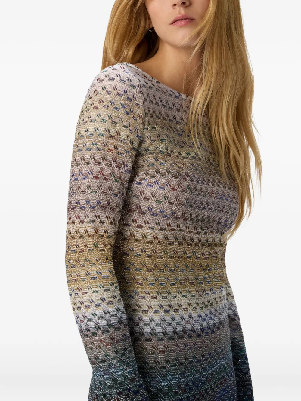 Missoni Ombré mini-jurk Beige