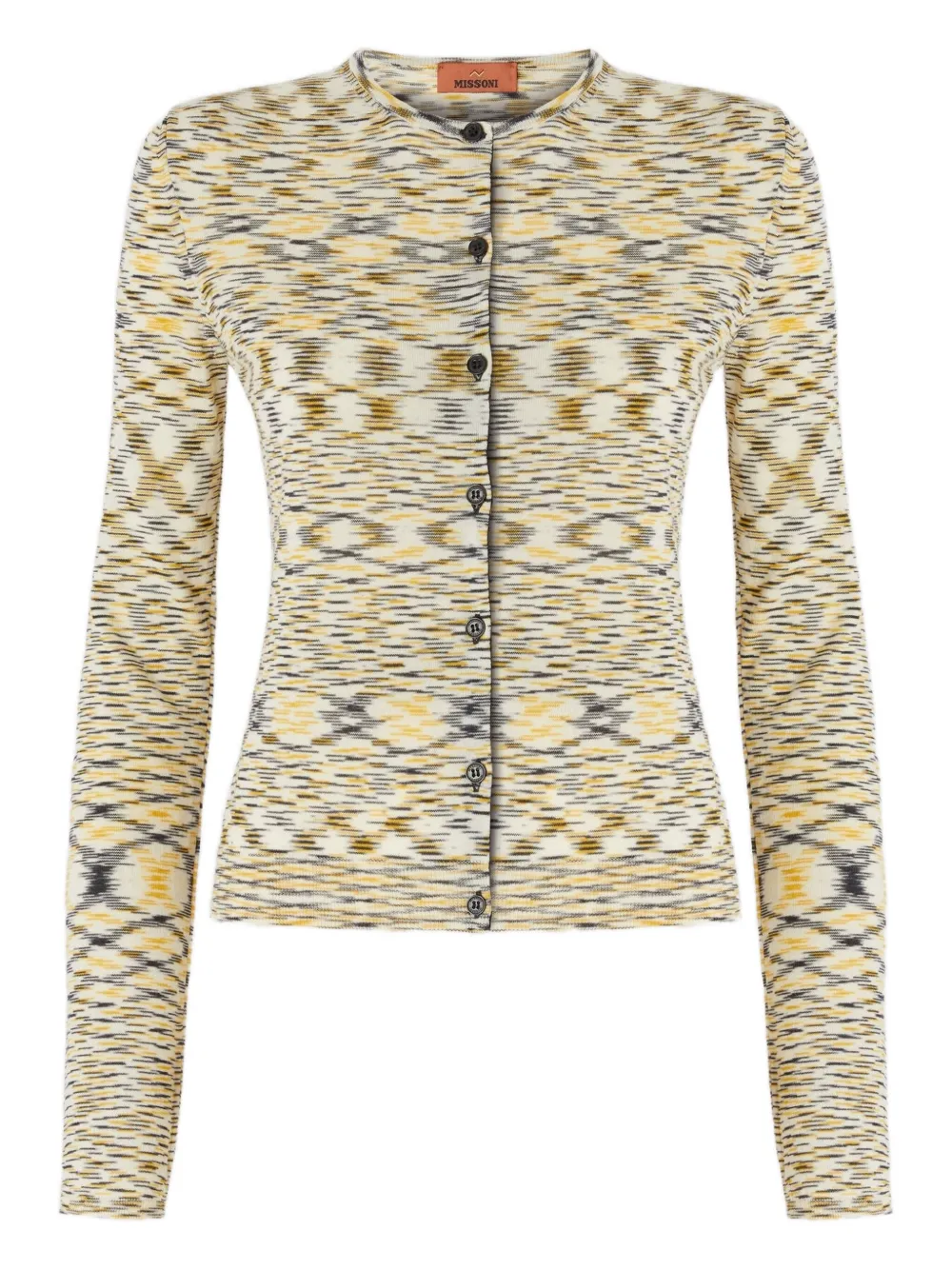 Missoni patterned wool-blend cardigan Geel