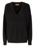 Missoni chevron-pattern V-neck sweater - Black