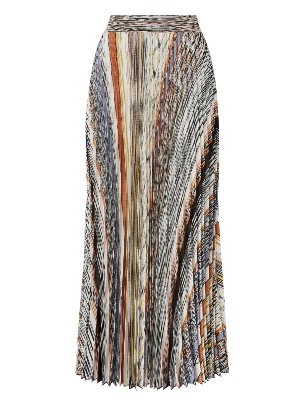 Missoni pleated knit midi skirt Beige