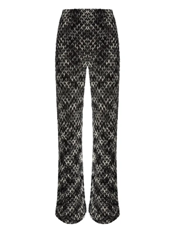 Missoni Pattern Flared Trousers in Black