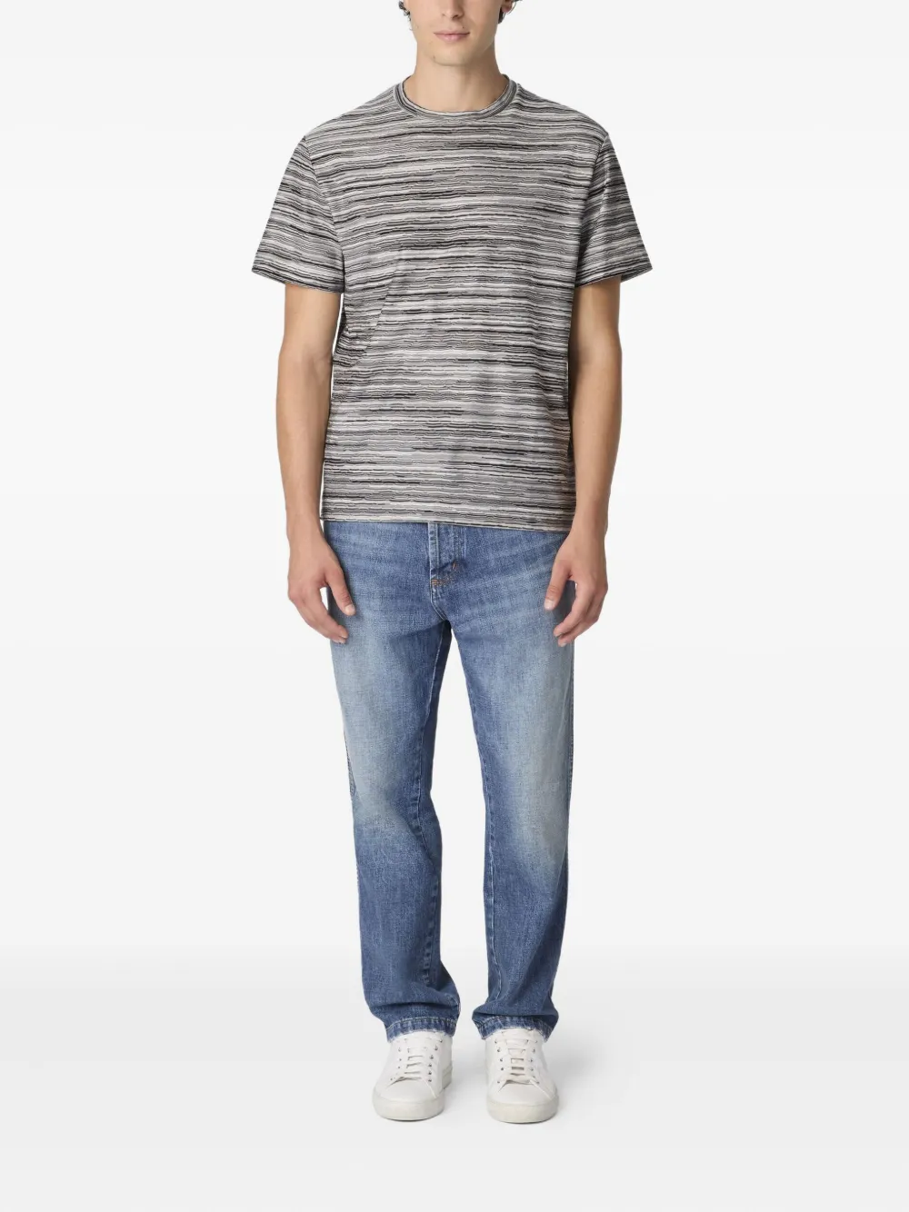 Missoni striped crew-neck T-shirt - Grijs