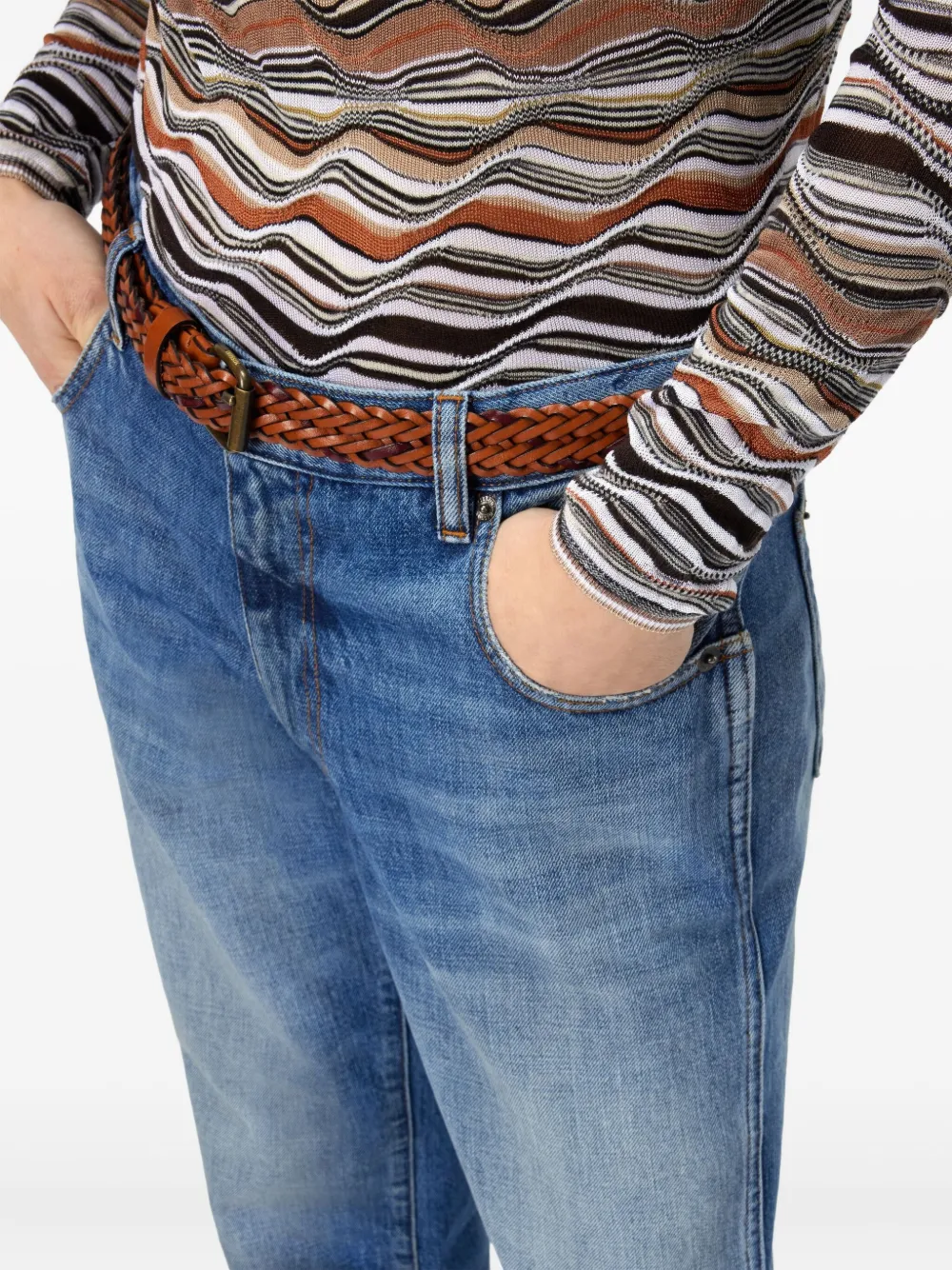 Missoni High-waisted Flared-leg Jeans In Blue