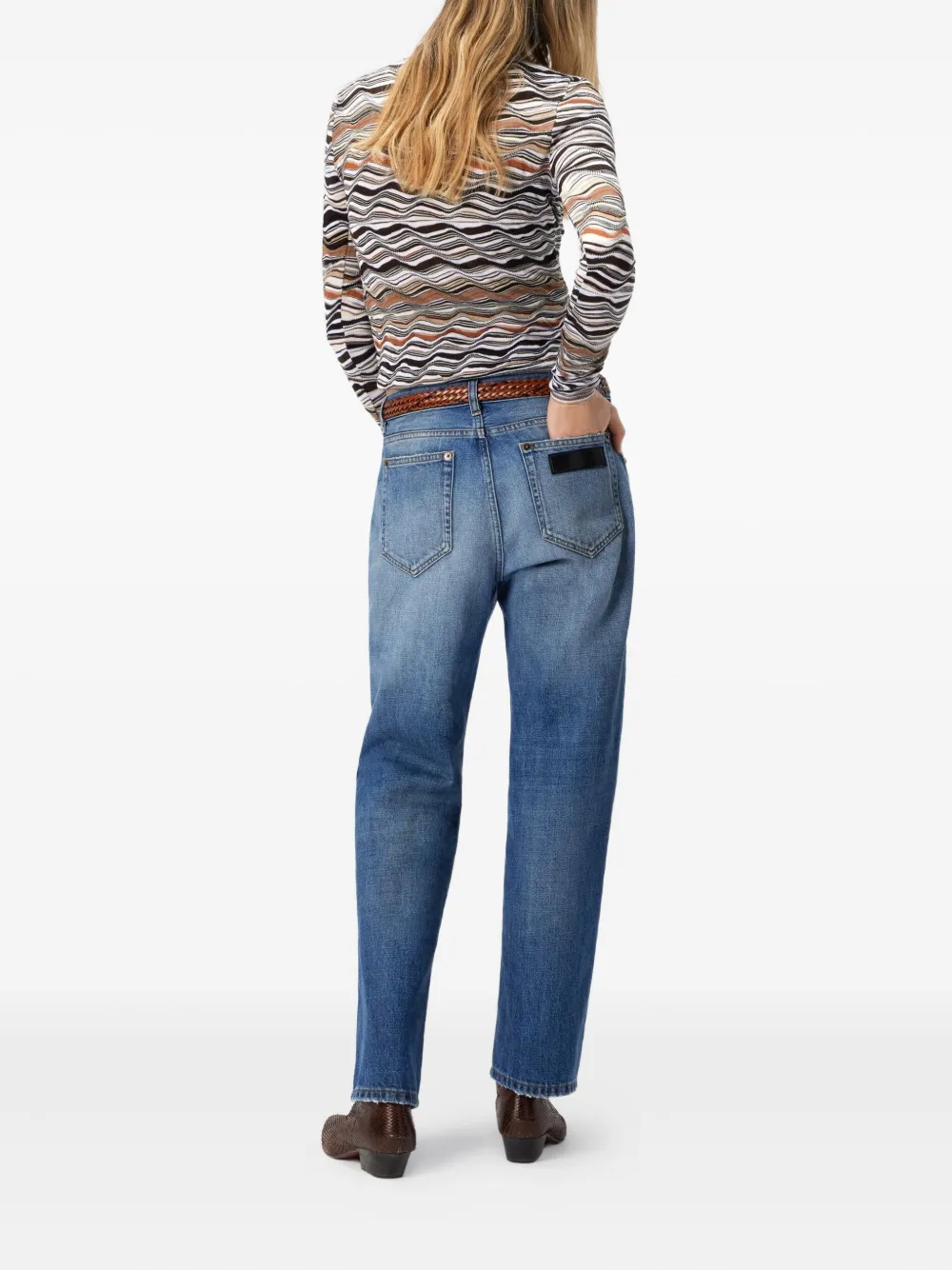 Missoni High-waisted Flared-leg Jeans In Blue
