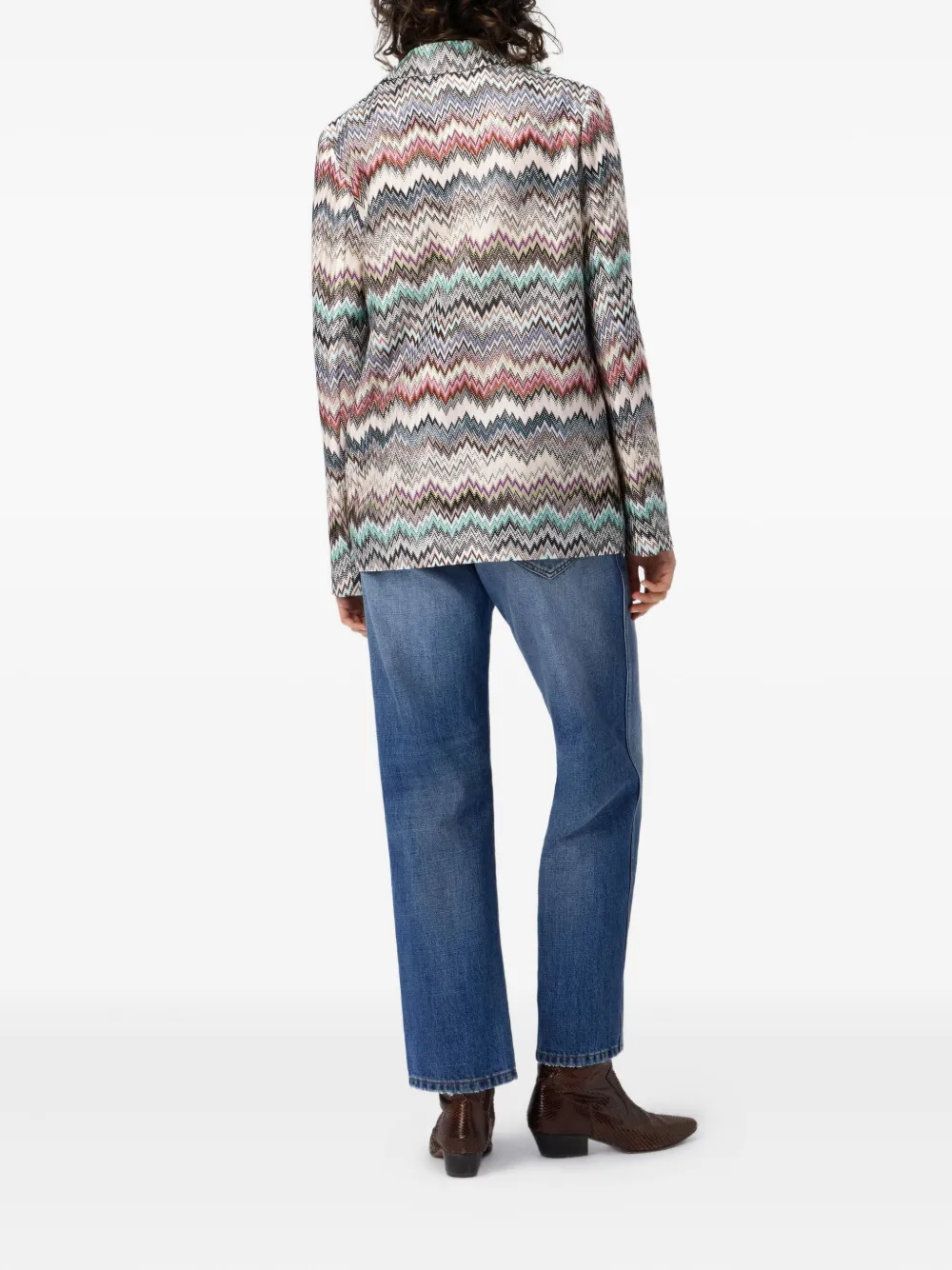 Missoni chevron-pattern blazer Wit
