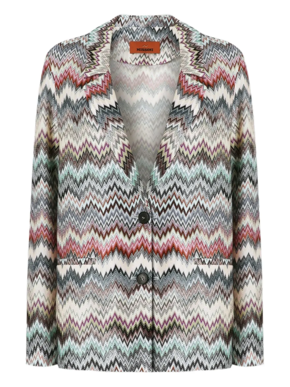 Missoni chevron-pattern blazer Wit