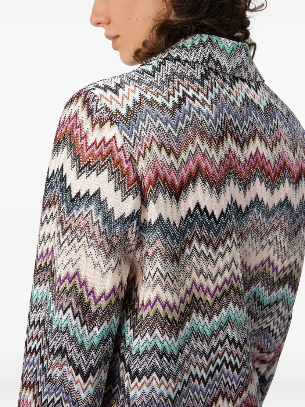 Missoni chevron-pattern blazer Wit