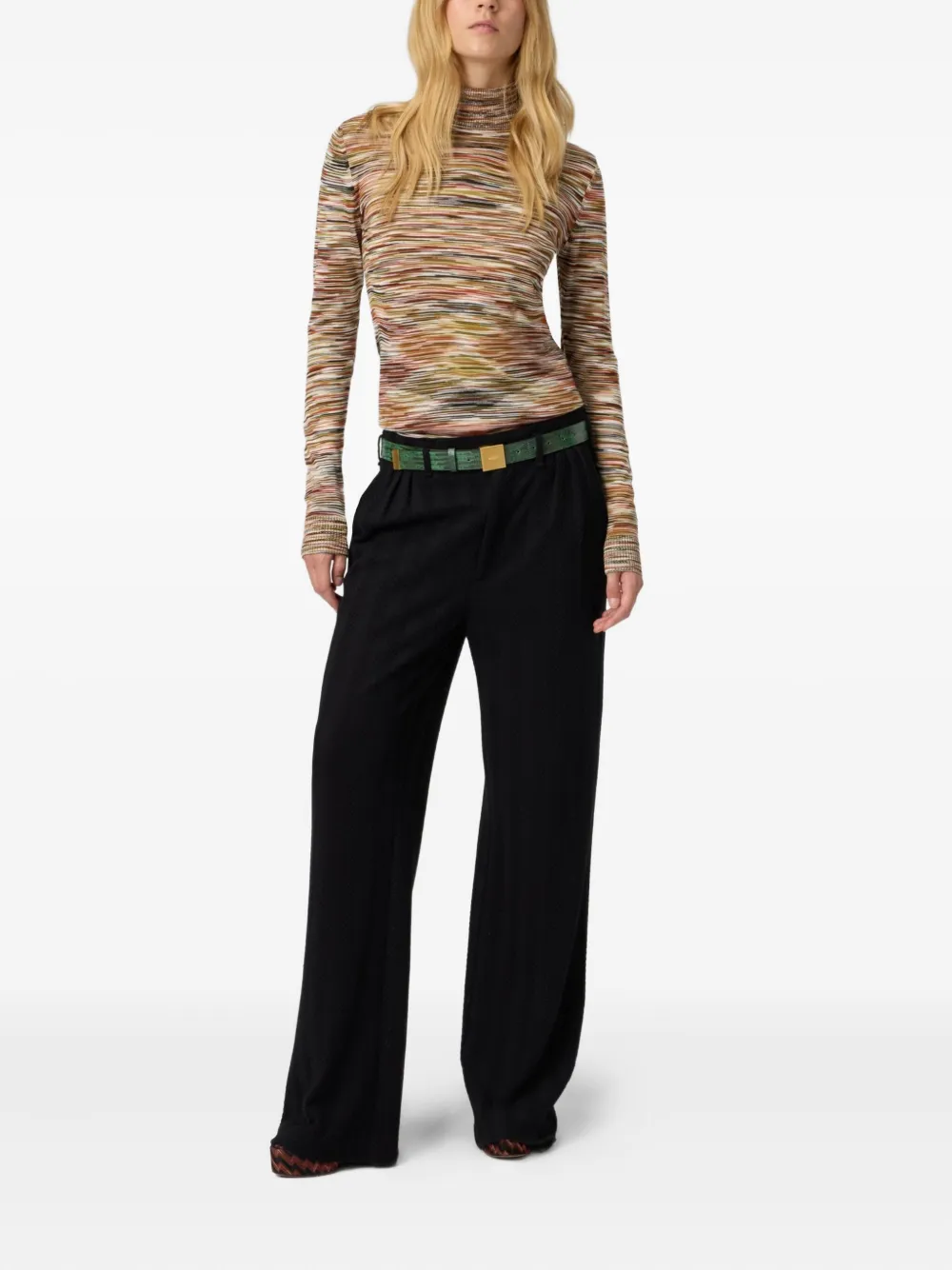 Missoni Stripe-pattern Turtleneck Sweater In Multi