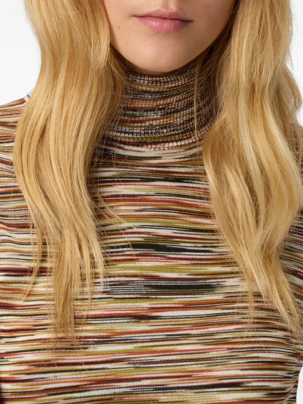 Missoni Stripe-pattern Turtleneck Sweater In Multi