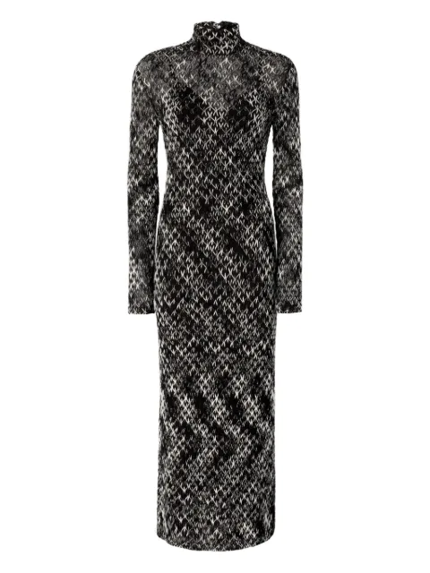 Missoni high-neck patterned midi dress