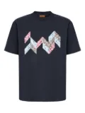 Missoni geometric-pattern cotton T-shirt - Blue