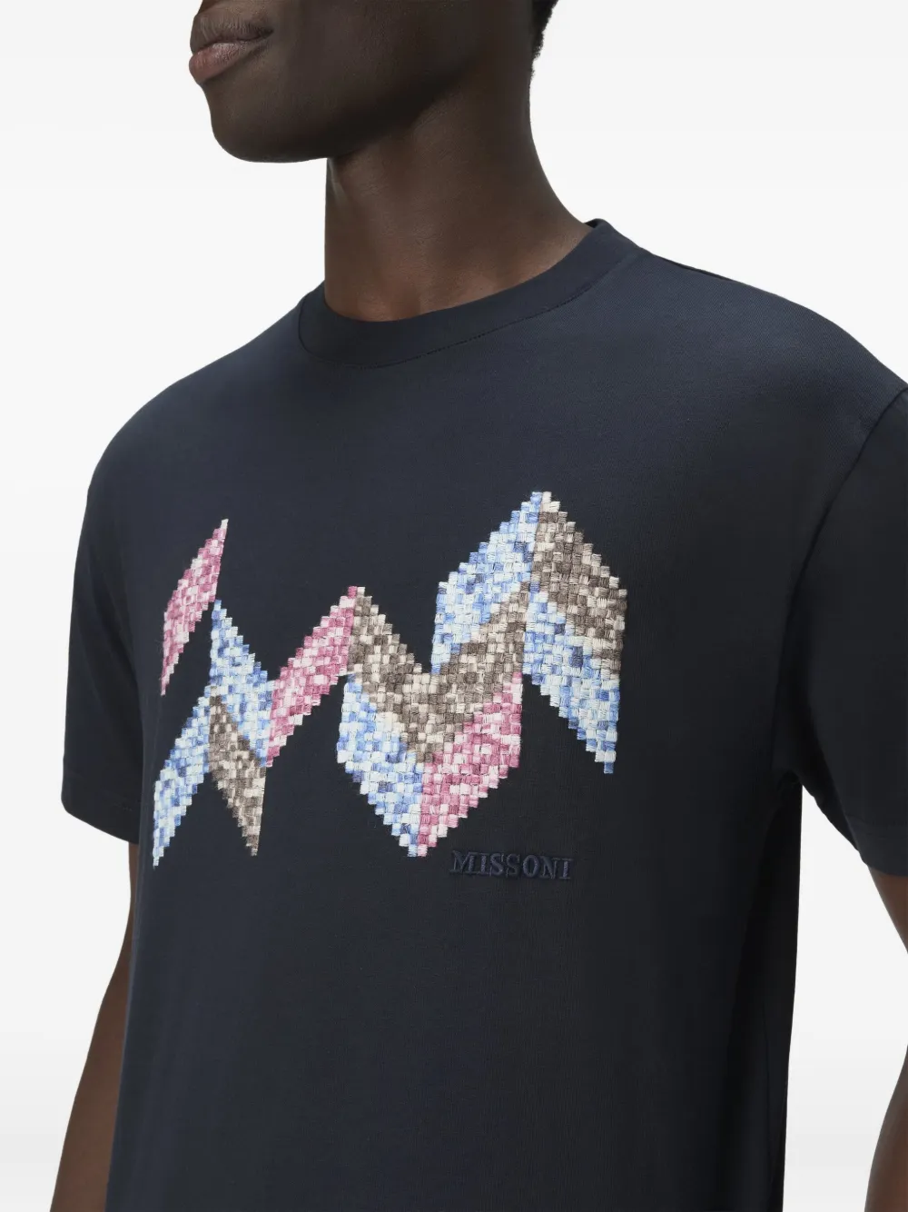 Missoni T-shirt met geometrisch patroon Blauw