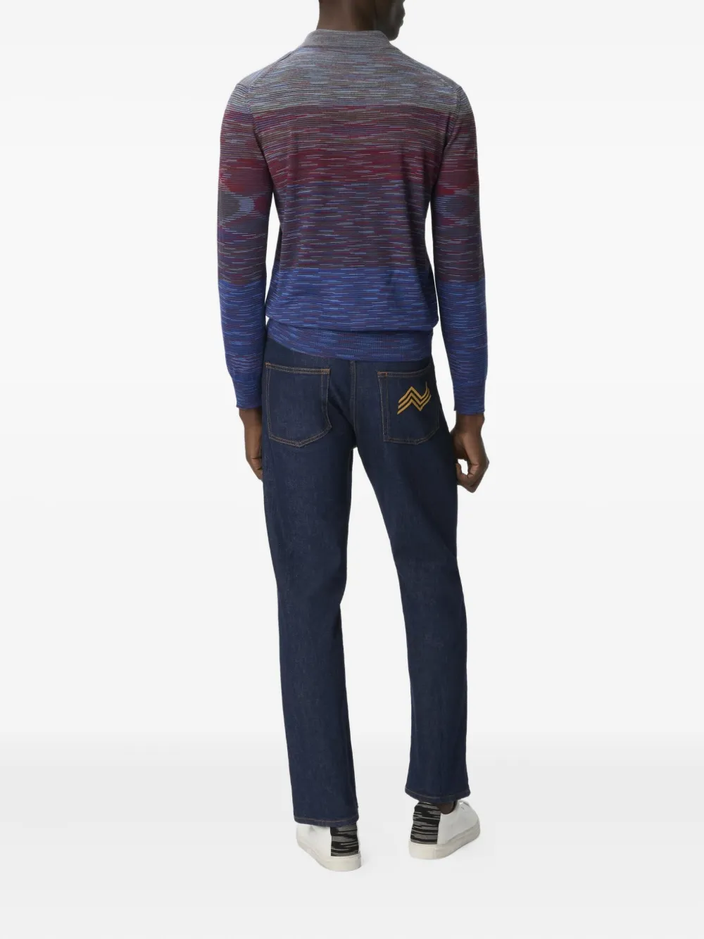 Missoni Gestreept poloshirt met ombré-effect Blauw