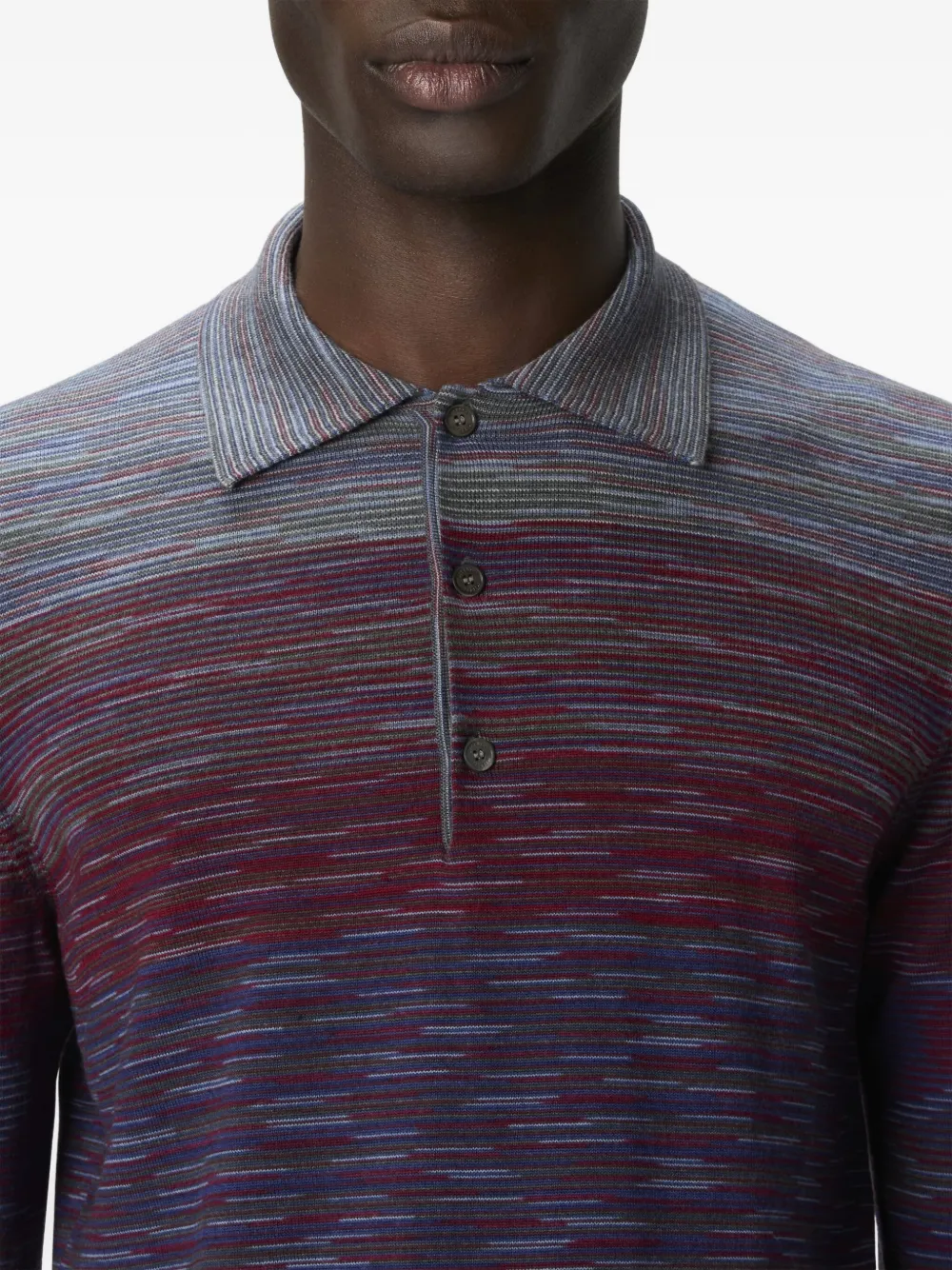 Missoni Gestreept poloshirt met ombré-effect Blauw