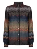 Missoni chevron-pattern metallic shirt - Brown