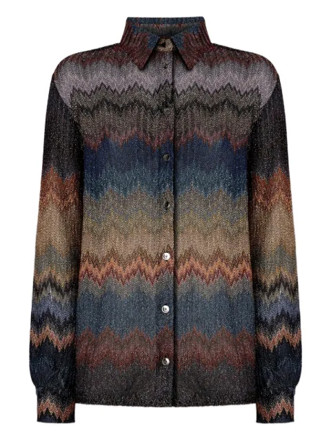 Missoni chevron-pattern metallic shirt