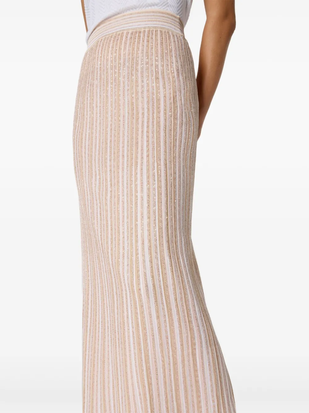 Missoni Maxi-rok met pailletten Beige