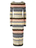 Missoni striped midi dress - Yellow