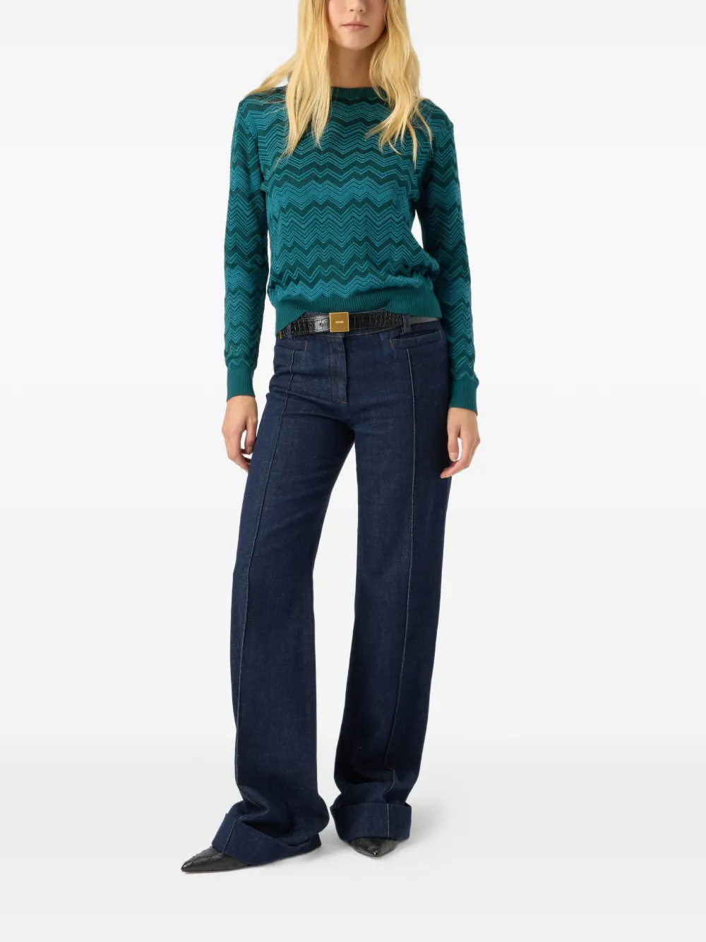  Missoni Chevron-pattern Sweater - Green 