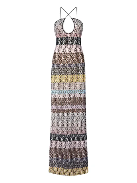 Missoni crossover patterned maxi dress