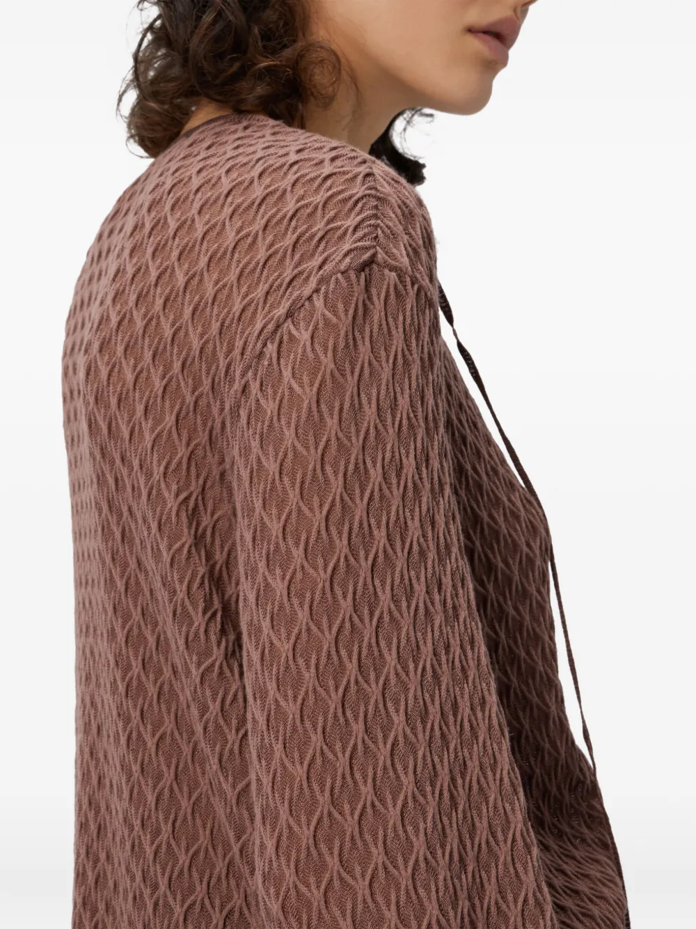 Missoni textured tie-neck top Bruin