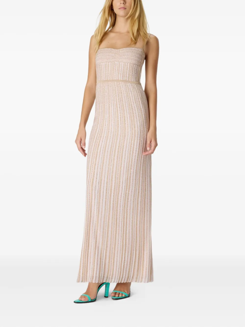 Missoni metallic-threading maxi dress - Wit