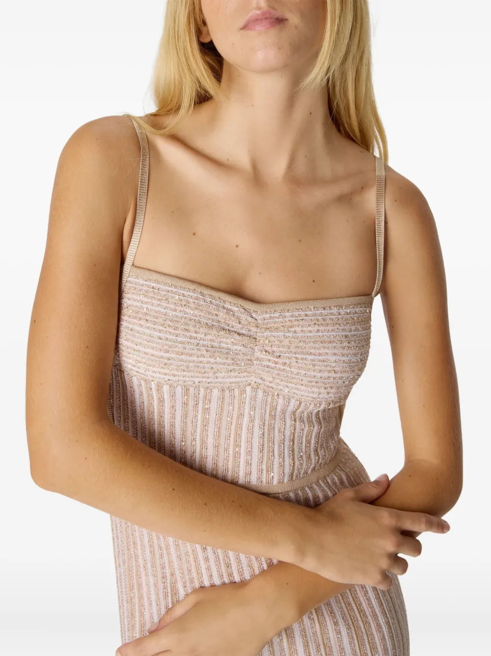 Missoni Metallic maxi-jurk Wit