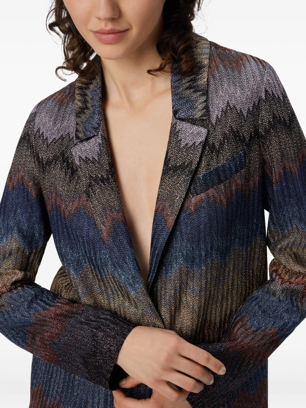 Missoni Chevron-pattern Blazer In Multi