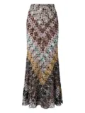 Missoni zigzag-lace maxi skirt - Black