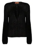 Missoni keyhole-neck textured top - Black