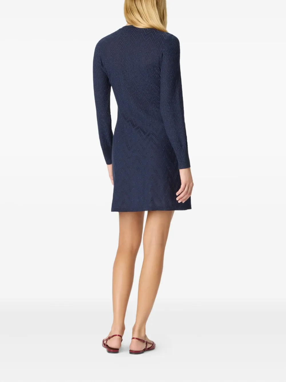 Missoni Mini-jurk met zigzag patroon Blauw