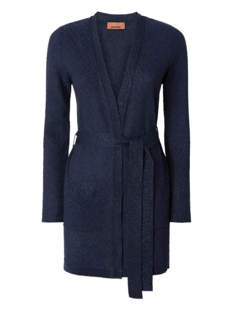 Missoni chevron-pattern belted cardigan
