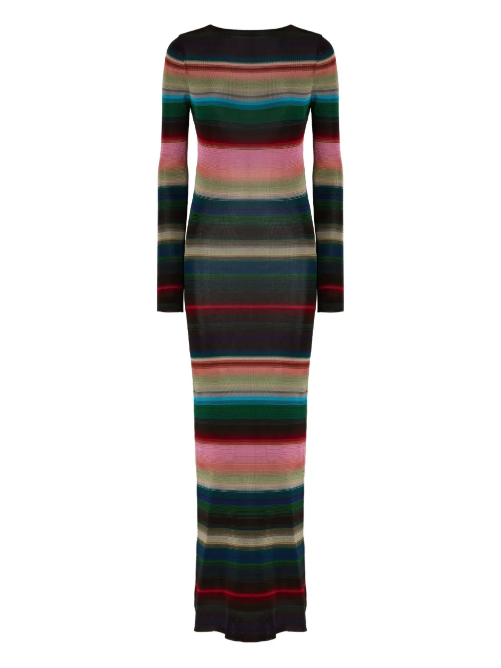 Missoni Gestreepte maxi-jurk met open rug Zwart