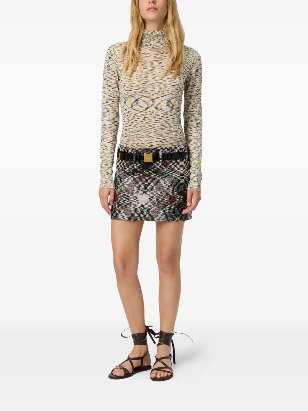 Missoni patterned high-neck top Geel