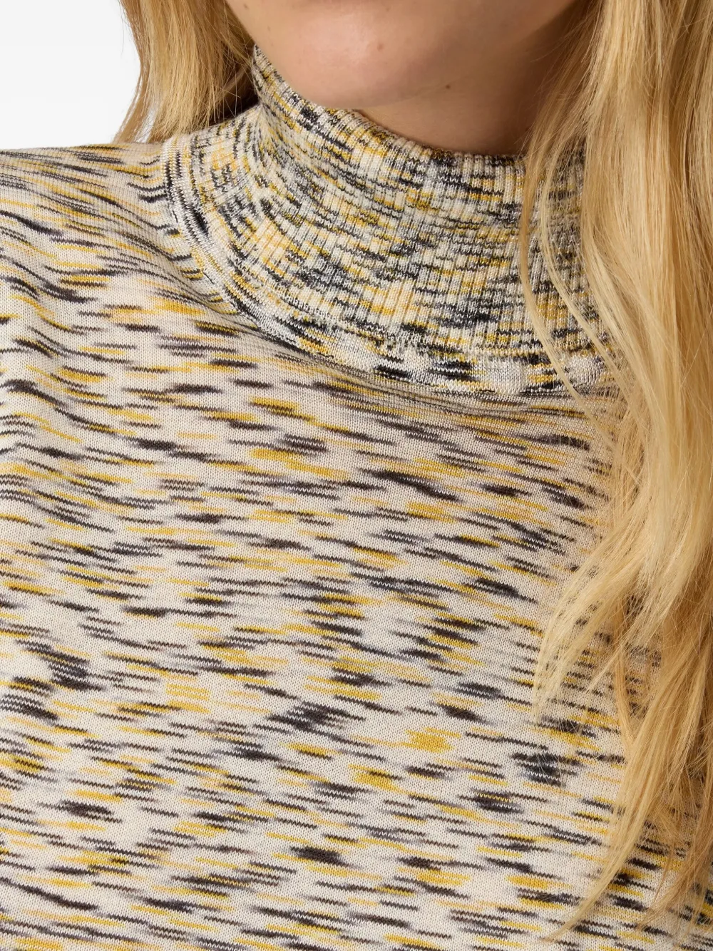 Missoni patterned high-neck top Geel