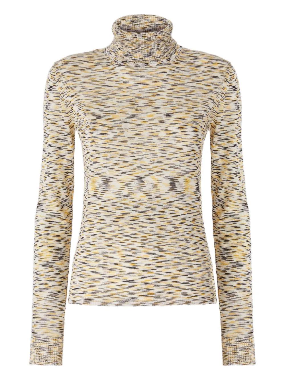 Missoni Patterned High-neck Top In Yellow