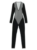 Maison Close Pure Tentation mesh long-sleeve catsuit - Black