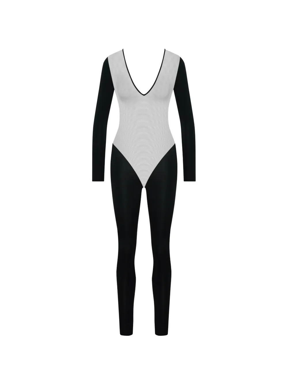 Maison Close Pure Tentation long-sleeve backless catsuit – Black
