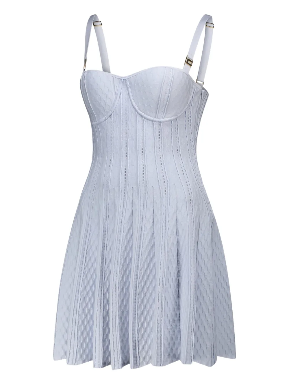 Elisabetta Franchi Geplooide mini-jurk - Blauw
