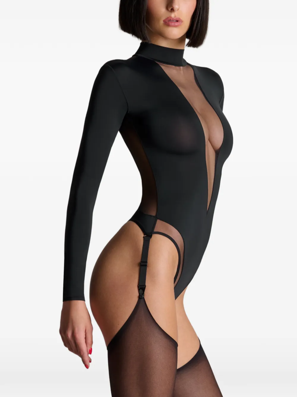 Maison Close Pure Tentation body met lange mouwen Zwart