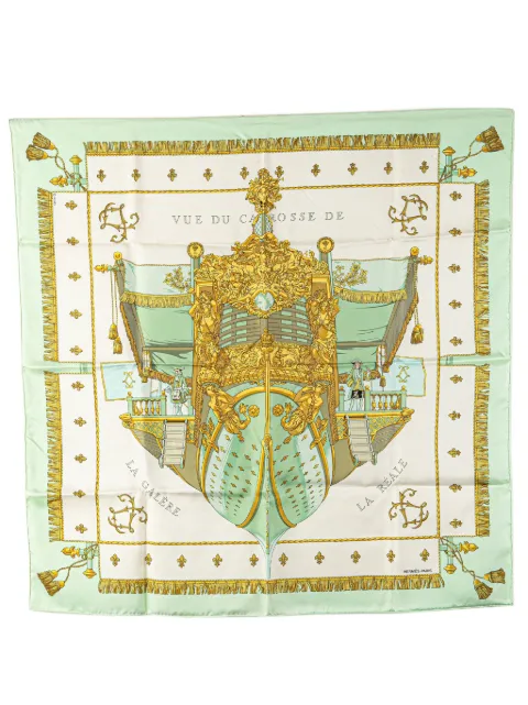 Hermès Pre-Owned 20th Century Vue Du Carrosse De La Galere La Reale Silk Scarf scarves