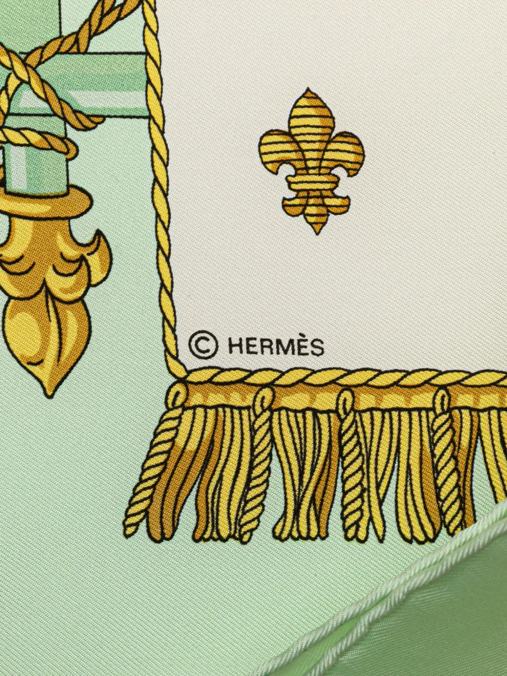 Pre-owned Hermes 20th Century Vue Du Carrosse De La Galere La Reale Silk Scarf Scarves