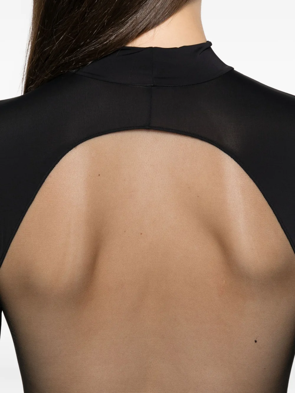 Maison Close The Minuit mini-jurk met hoge hals Zwart