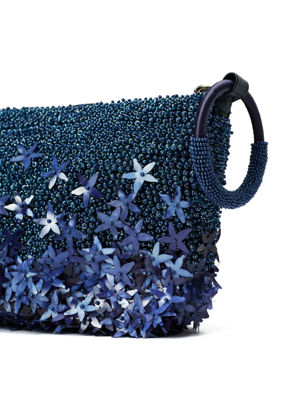 Nannacay Bucket-tas met bloemenapplicatie Blauw