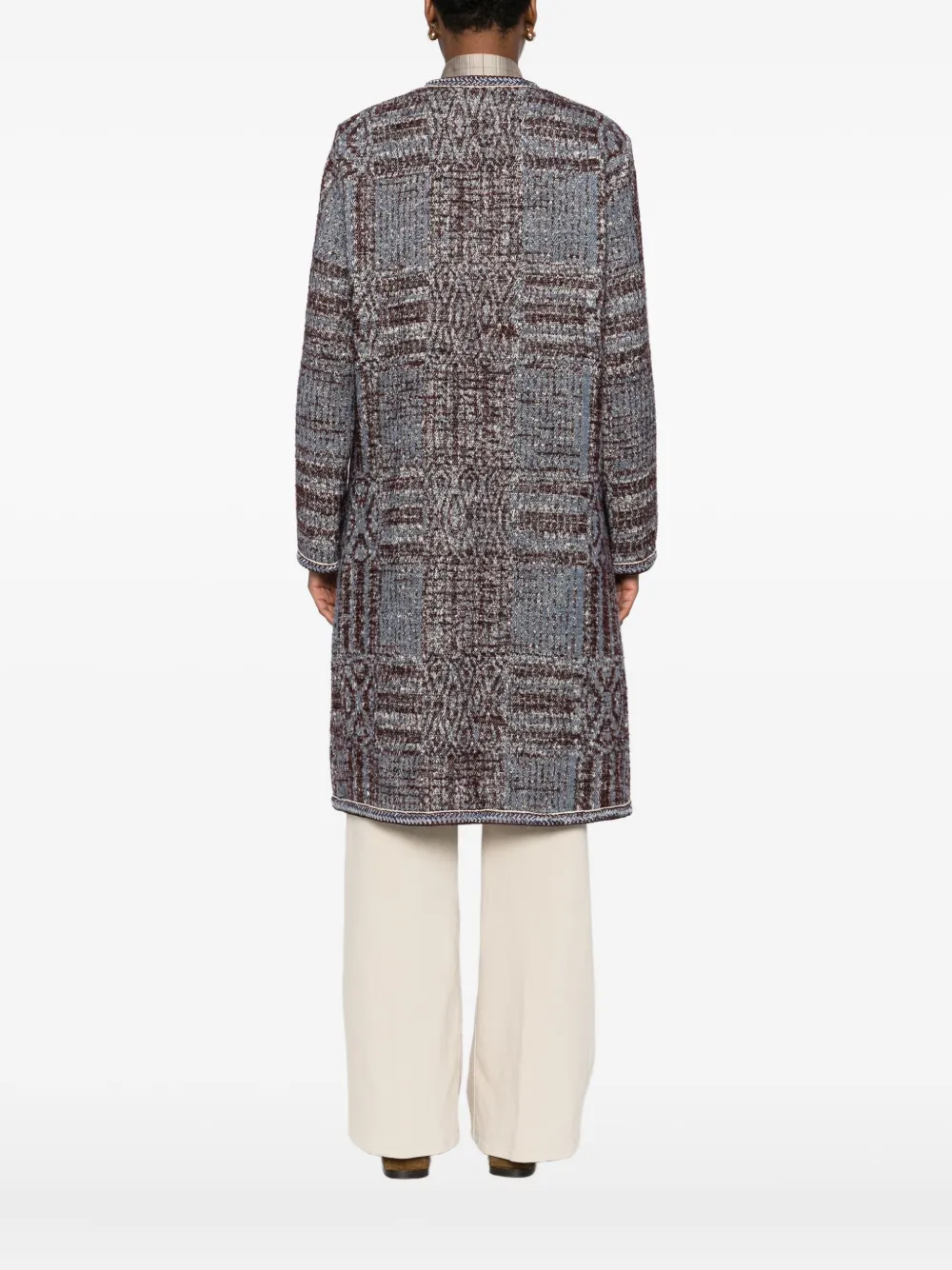 ETRO Bouclé jas met jacquard Grijs