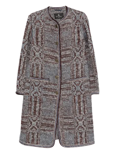 ETRO bouclé jacquard coat